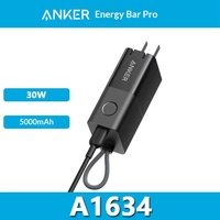 Chargeur hybride 2-en-1 Anker A1634 d'origine, batterie externe 30W PD à charge rapide, chargeur mural portable avec prise pliable pour iPhone