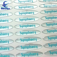 Autocollants personnalisés Meishan en PVC, époxy, acrylique, adhésifs, transparents UV, antistatiques, durables, étiquettes bombées, impression de logo, marquage, décoration