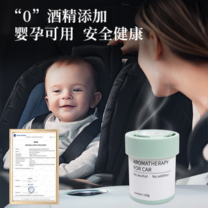 น้ำหอมอโรมาเธอราพีสำหรับรถยนต์ระดับไฮเอนด์น้ำหอมปรับอากาศกลิ่นบาล์มรถอัลลอยด์แข็ง61-90วันระเหยสาม - Product Image 4