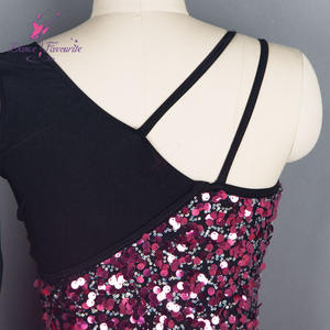 18590 Borgogna paillettes e spandex nero di usura di ballo per le ragazze e le donne <span class=keywords><strong>Jazz</strong></span> & Tap costumi di danza - Product Image 6