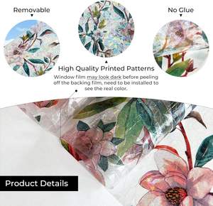 Film de fenêtre de confidentialité en verre teinté fantaisie, vinyle givré, sans colle, adhésif statique, rectangle, Chine, maison, cuisine, bureau, salle de bain, 44x200cm - Product Image 5