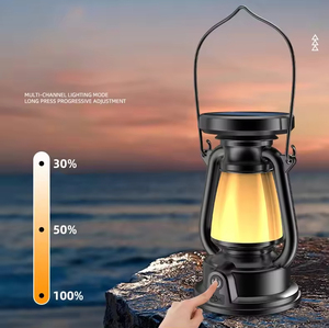 Lanterne solaire rétro à très longue portée pour le camping en extérieur avec fonction d'ambiance portable - Product Image 2
