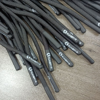 Cordon de serrage en polyester tressé avec logo personnalisé imprimé, extrémité en silicone, résistance à la décoloration 4 niveaux