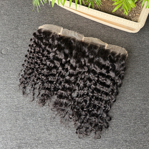 ผมลอนธรรมชาติแบบดิบ  ชนิดไม่ผ่านการแปรรูป  พร้อมเชือกผูกผมแบบ HD Lace Closure ขนาด 5x5  ทำจากผมมนุษย์แท้  ขนาด 14-20 นิ้ว สีดำธรรมชาติ - Product Image 5