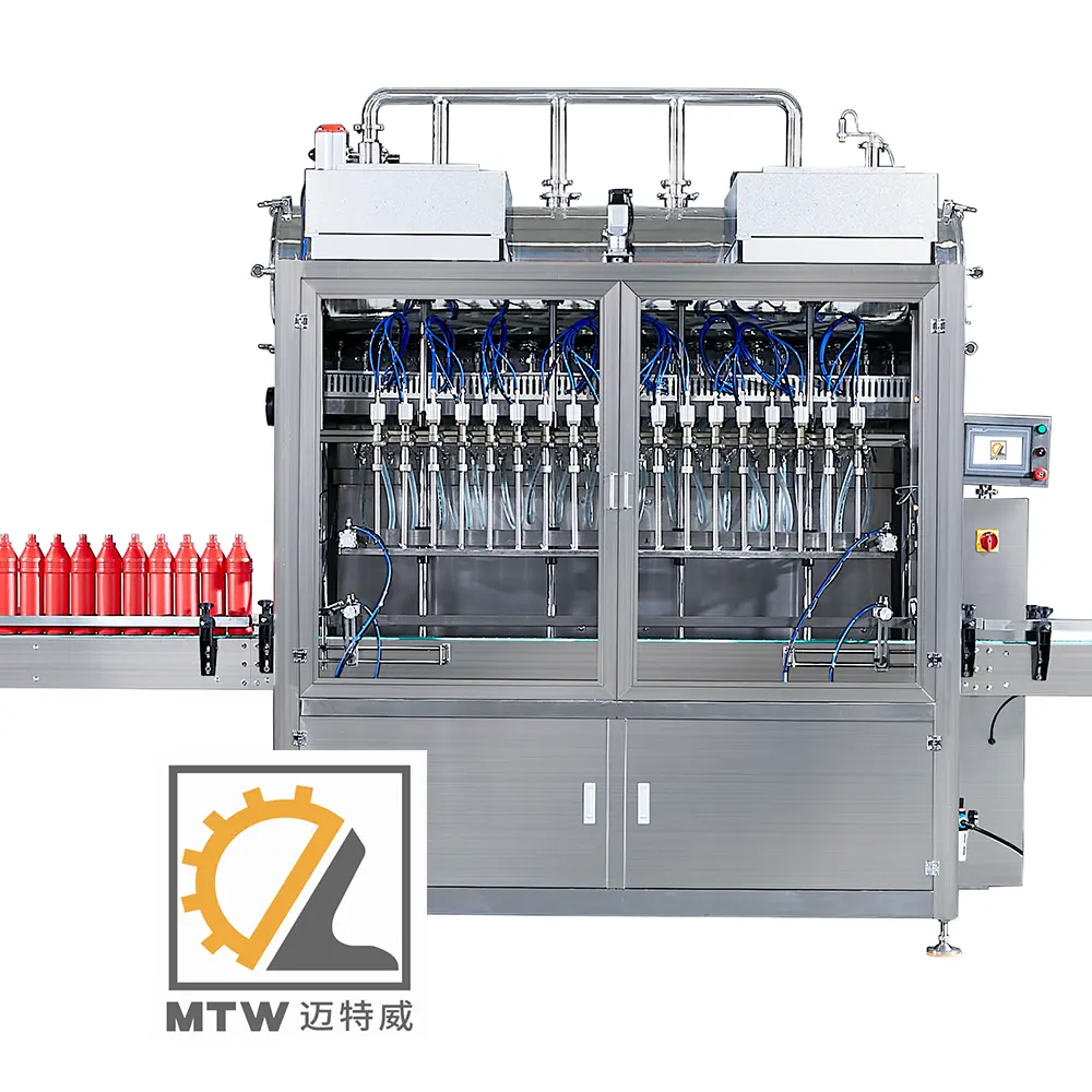 MTW bomba magnética 6 cabeças automática comestível óleo molho líquido enchimento máquina