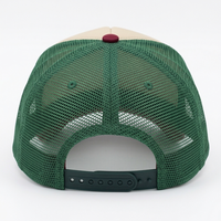 Gorra de béisbol tipo trucker de espuma de 5 paneles, lisa, bicolor, con parte trasera de malla, corona alta, visera curva y cierre snapback, al por mayor
