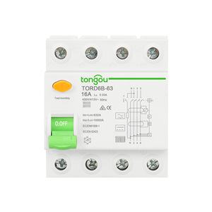 Interruptor Diferencial RCCB Tipo B, 4P 63A 10kA, Protección Contra Fugas RCD para Sistemas Solares Fotovoltaicos M307 - Product Image 1