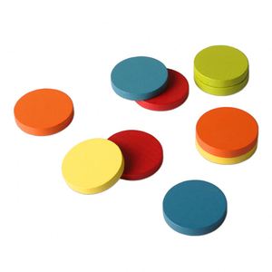 Jetons en bois multicolores, jetons ronds en bois pour le tri, le comptage, les jeux de remplacement en classe, accessoires de jeu - Product Image 4