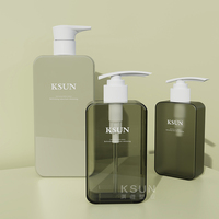 Bouteille d'emballage en plastique de vente chaude soins de la peau vide personnalisé 150ml 200ml 300ml 500ml bouteilles de pompe de lotion pour le corps carrées en PET