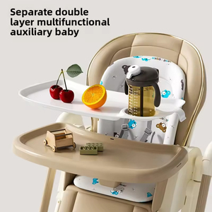 Seggiolone Multifunzionale in Acciaio e Plastica PP 2-in-<span class=keywords><strong>1</strong></span>, <span class=keywords><strong>Sedia</strong></span> da Pranzo e Dondolo con Ampio Vassoio per Bambini da 0-6 Anni - Product Image 5