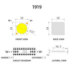 Diode LED COB à spectre complet 6W 12W 36W 60W 1414 <span class=keywords><strong>1919</strong></span> 2828 pour éclairage végétal - Product Image 3