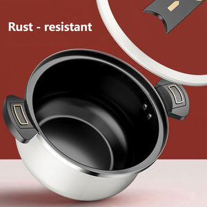 Marmite à soupe de cuisine 7L 5 litres Casserole à ragoût Couvercle en verre Soupe à os Gaz Multi Function Enamel Micro Pressure Pot Cooker - Product Image 4