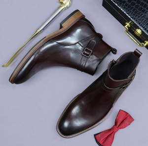 Chaussures pour hommes en cuir véritable respirantes, confortables, légères, à lacets, à bout carré, style outdoor, taille américaine - Product Image 4