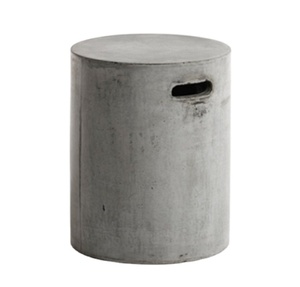 Tabouret rond en ciment gris de haute qualité avec assise imperméable Design long en béton pour chambre ou appartement fabriqué au Vietnam - Product Image 1
