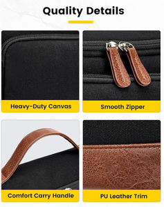 Zipper Closure Water Resistant Portable Canvas <b>Toiletry</b> <b>Bag</b> for <b>Men</b> - Product Image 6
