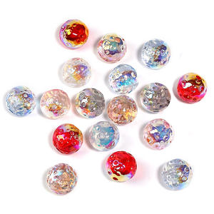 Acrylic <b>Loose</b> <b>Beads</b> 16MM UV Plated Moon Sphere Acrylic <b>Loose</b> <b>Beads</b> for Jewelry Making - Product Image 6