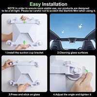 Starlink Mini Support à ventouse Starlink Mini Support pour voiture Starlink Mini Kit d'accessoires pour toit ouvrant avant arrière