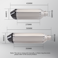 Cache-tête en fibre de carbone 51 mm pour échappement 430 mm/500 mm, silencieux universel R3 XMAX, MT09, ER6N, CBR650F SR6 avec Db Killer
