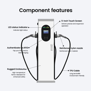 44KWタイプ2デュアルガンEv充電器ステーション供給床に取り付けられた3相Ev充電器POS付き - Product Image 2