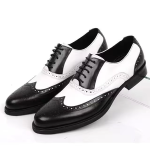 Zapatos Formales de Negocios para Hombre, Estilo Británico, con Cordones, Punta Cuadrada, Ligeros, Transpirables, Antideslizantes, con Parte Superior de Cuero para Jóvenes - Product Image 1