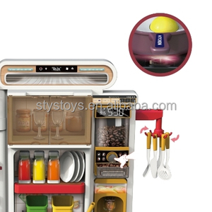 Ensemble de <span class=keywords><strong>cuisine</strong></span> 66 cm avec jouets pour enfants, jeu de <span class=keywords><strong>cuisine</strong></span> avec eau courante, enregistrement sonore, éclairage et argile colorée - Product Image 3