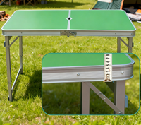 Ensemble table et chaises d'extérieur pliables en alliage d'aluminium léger et résistant à la rouille, avec trous pour parasol, idéal pour pique-niques, hôtels et écoles