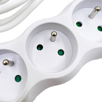 Multiprise à 3 prises avec interrupteur, norme européenne 16A AC250V, sécurité enfant CE, ABS, 1,5 m, usage domestique et commercial