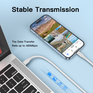 Câble USB2.0 en silicone UNIEAN 60W PD Type C vers Type C Câbles de charge USB Charge rapide 3A Câble Type-C pour iPhone vers Android - Product Image 3
