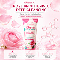 Crème nettoyante éclaircissante à la rose, nettoyant visage doux à la niacinamide pour un nettoyage en profondeur 100g
