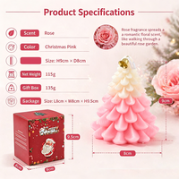 Vela Aromática 3D con Forma de Árbol de Navidad, Caja de Regalo de Lujo, Decoración Navideña para Mesa, Vela Perfumada, Regalo de Navidad para el Hogar