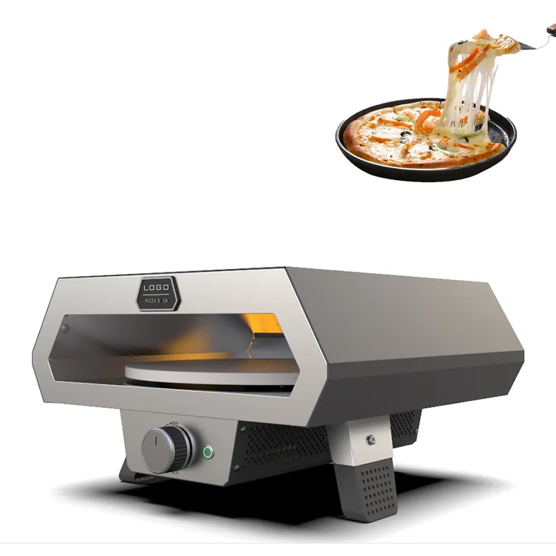 2022 New Outdoor Garden Table Top Mini Gas Rotating Pizza Oven With Gas Burner