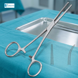 Kocher Hemostatic Forceps Straight Curved Tips Surgical <b>Clamp</b> for Hemostasis Manual Stainless Steel Instrument CE Certified - Product Image 3