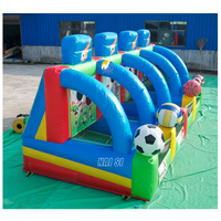 Jeu gonflable de carnaval 4 en 1 en PVC durable : football, basketball, volley-ball, lancer de ballons pour enfants