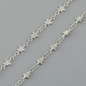 Cadena de cadena puntiaguda hecha a mano, accesorios de collar, cadena de estrella chapada en oro, venta al por mayor, cadena cruzada, pequeña estrella - Product Image 3