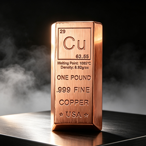 Placa de Cobre de Una Libra, .999 de Cobre Puro, Diseño Rectangular de la Tabla Periódica, Artículo Coleccionable en Relieve, Hecho en EE. UU. - Product Image 3