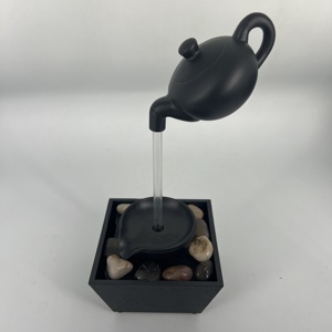 2026 Creatieve Geluksfontein met Stromend Water, Decoratieve Drijvende Theepot, Mini Tafelmodel Waterfontein voor Kantoor, Huis en Woonkamer - Product Image 6