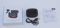 Auriculares inteligente con pantalla táctil, auriculares con cancelación de ruido + modo transparente, auriculares inalámbricos auténticos con estéreo HiFi, 5 modos de ecualización, 2 unidades