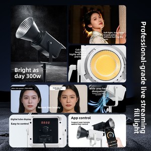 Luz de Estudio de 300W para Transmisión en Vivo, Iluminación de Belleza para Streamers, Luz COB con Montura Bowens para Fotografía de Estudio - Product Image 3