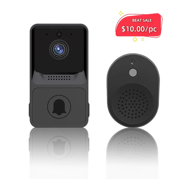 الذكية اللاسلكية WiFi الأمن كاميرا جرس الباب البصرية تسجيل المنزل مراقبة للرؤية الليلية هاتف إنتركم للباب جرس باب يتضمن شاشة عرض فيديو