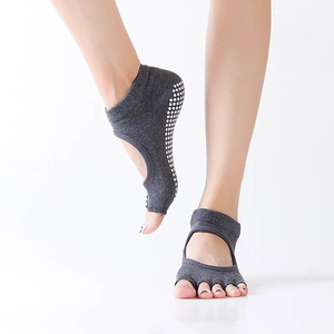 Wholesale 1 Pair <b>Women</b> Toeless Yoga <b>Socks</b> Ballet Dance Half Fingers <b>Sock</b> <b>Slippers</b> Breathable Non-Slip Silicone Sport - Product Image 5