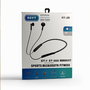 Auricolari sportivi wireless Soyt ST-20, auricolari stereo Bluetooth con microfono, design a fascia da collo di alta qualità per il fitness - Product Image 2