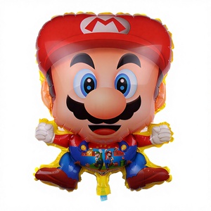 Ballons en aluminium à motifs de dessins animés (Alien, <span class=keywords><strong>Mario</strong></span>, Champignon, Princesse, Dinosaure) pour décoration de fête d'anniversaire d'enfants, jouets, ballons à hélium, vente en gros - Product Image 1