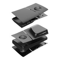 Façade séparée avec évent de refroidissement pour la nouvelle coque de remplacement anti-poussière PS5 Slim pour Playstation5 Slim Disc Edition