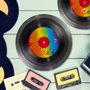 Álbum Retro <span class=keywords><strong>de</strong></span> <span class=keywords><strong>los</strong></span> años 1950, suministros para fiestas temáticas, cumpleaños, Navidad, decoraciones <span class=keywords><strong>de</strong></span> neón <span class=keywords><strong>Rock</strong></span>, plato <span class=keywords><strong>de</strong></span> Acción <span class=keywords><strong>de</strong></span> Gracias, linterna para festivo - Product Image 5