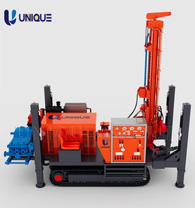 Plataforma de perforación civil y proyectos geotérmicos ÚNICA, máquina perforadora neumática sobre orugas de 300m con caja de cambios de engranajes y componentes de núcleo de rodamiento - Product Image 4