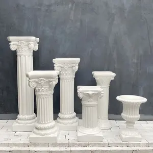 室内建筑支柱天然石材希腊柱白色大理石罗马柱房屋