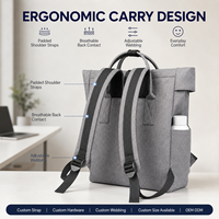 Mochila Simple de Gran Capacidad para Hombres y Mujeres, Bolsa para Portátil de Color Sólido, Versátil, para Estudiantes Universitarios