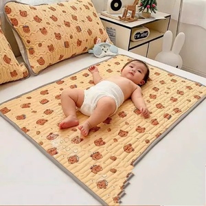 Fasciatoio Portatile Impermeabile per Neonati e Coprimaterasso Riutilizzabile in Cotone per <span class=keywords><strong>Passeggino</strong></span> e Culla - Product Image 3