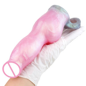 Agrandissement du manchon de pénis rose de 21 <span class=keywords><strong>cm</strong></span> pour hommes retarder l'éjaculation manchon de coq tiges artificielles agrandir le pénis jouets sexuels en Silicone - Product Image 6