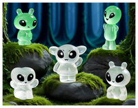 Figurine Extraterrestre 3D en Résine pour Enfant, Jouet, Charme Lumineux, Sculpture de Jardin, Décoration d'Aquarium